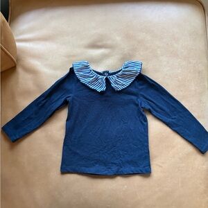 Jacadi Striped Collar Top